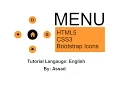 Learn how to make circular navigation menu using HTML5 CSS3 English