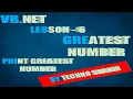 Find Greatest Number In VB net