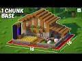 Minecraft How to Build a One Chunk Base Simple Easy Survival Build