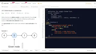Delete a Linked List Node without a head pointer Leetcode 237