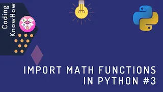 Import Math Functions In Python Math Modules Python Tutorial For Beginners