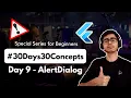 Alert Dialog in Flutter 30DaysOfFlutter Flutter Complete Crash Course Flutter UI