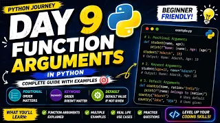 Python Day 9 Function Arguments in Python Positional Keyword Default