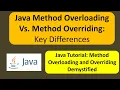 Java Method Overloading Vs Method Overriding Key Differences Java Tutorial