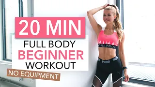 20 MIN FULL BODY WORKOUT - Beginner Version No Equipment I Pamela Reif