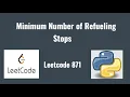 Leetcode 871 Minimum Number of Refueling Stops