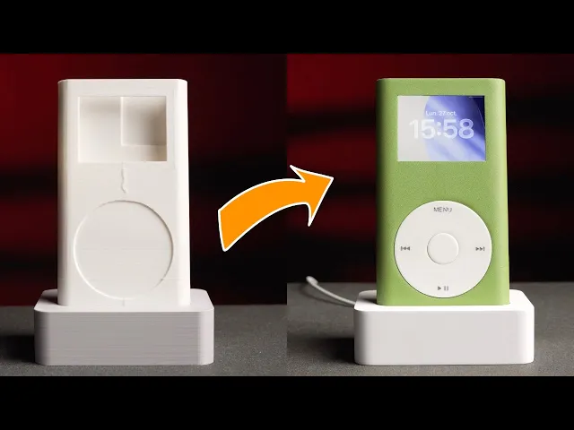 iPod Mini Charging Dock for Alarm and time.3mf video thumbnail