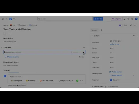 watch WatcherSync: Auto Copy Watchers to Subtasks for Jira video