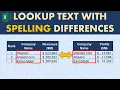 How to Lookup Names with Spelling Errors All types of Spelling mistakes Excel Vlookup and Xlookup