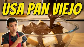¡NO TIRES EL PAN DURO! HAZ ESTE POSTRE CREMOSO Y DELICIOSO