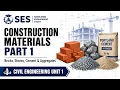 Basic Construction Materials Part 1 Bricks Stones Cement and Aggregates