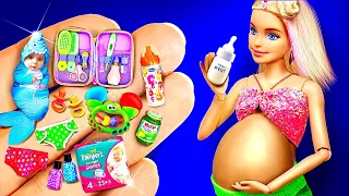 Download 46 DIY Ideas for PREGNANT BARBIE and MOMs / How to make baby dolls bottle, pacifier, stroller, crib MP3