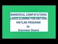 Gauss Elimination Method MATLAB Code
