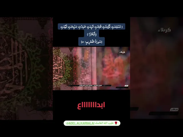 ⁣#ياحسين_ياشهيد_كربلاء #كربلاء_المقدسة #القران_الكريم_في_الصباح #ياحسين_بضمايرنا #لايك_اشتراك_
