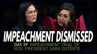 Day 39: VP Sara Duterte Impeachment Trial (Part 2) Defense Team Pinatitigil na ang Impeachment Trial