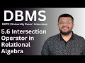 5 6 Intersection Operator in Relational Algebra Database Management Systems