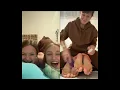 Foot Tickle Challenge - Mom vs Blonde Sisters Hands Hairbrush