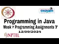 NPTEL Programming in Java Week 7 Programming Assignments 7 NPTEL Programming Assignments Java