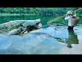 Lagu Traditional Fishing Skills - Single Mother Catches Giant Fish in the Deep, Scary River