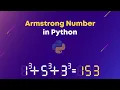 How to do a program to Display If It s an Armstrong Number in Python - MDP Versatile