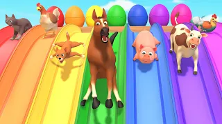 baby learn colors with rainbow song farm animals nursery rhymes songs for kids toddlers u0026 babies