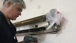 تغییر صدای پرتاب باد کولر گازی اسپیلت   سرویس روکار با کاور   شستشوی اسپلیت  دندنها