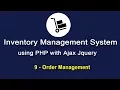 Inventory System using PHP with Ajax JQuery - Order Management