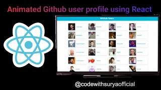 Github profile fetch data using REACT React JS CSS
