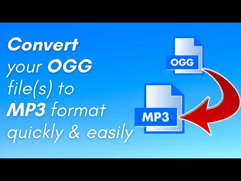 Download MP3 How to convert your OGG file(s) to MP3 format. Quick. Easy. FREE! (PC \u0026 Mac users)