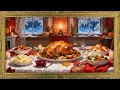 Thanksgiving Dinner 4K TV Art Steaming Roast Turkey Cozy Holiday Screensaver