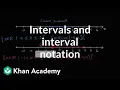 Intervals and interval notation Functions Algebra I Khan Academy