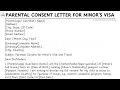 How To Write A Parental Consent Letter for Minor s Visa and Travel Steps Guide Writing Practices