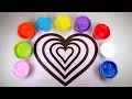 Relaxing Heart Painting for Children Toddlers Babies Heart Coloring Page Classical Music Colorful