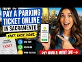 How to pay a parking ticket online in Sacramento