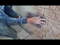 How to use the wall concrete stamp mold
