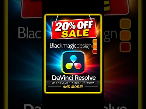 ⚡️ DaVinci Resolve Studio is on SALE!! ⚡️