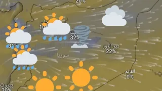 حالة الطقس في سوريا ليوم الاثنين 19 تشرين الاول وتوقعات الايام القادمة 