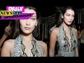 Bella Hadid goes braless at Salvatore Ferraga show