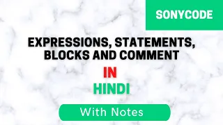 Expressions Statements Blocks and Comment