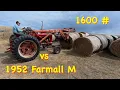 SHOWDOWN Farmall M Power Steering vs 1600 Bales Engels Coach Shop
