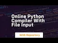 online python compiler with file input
