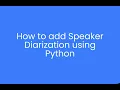 How to Speaker Diarization with Falcon for Recordings Using Python