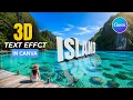 3D Perspective Text with a Reflection Effect in Canva