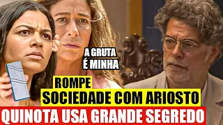 NO RANCHO FUNDO - Quinota DESCOBRE SEGREDO Rompe o Contrato com Ariosto! Ferra bandidos!