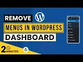 How To Remove Menus In WordPress Dashboard Using Admin Menu Editor 2026