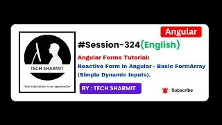 Angular Reactive Forms Tutorial in English Basic FormArray Simple Dynamic Inputs Example Ep-324