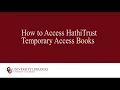 How to Access HathiTrust