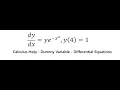 Calculus Help Find an explicit solution of the given initial-value problem ye -x 2 y 4 1