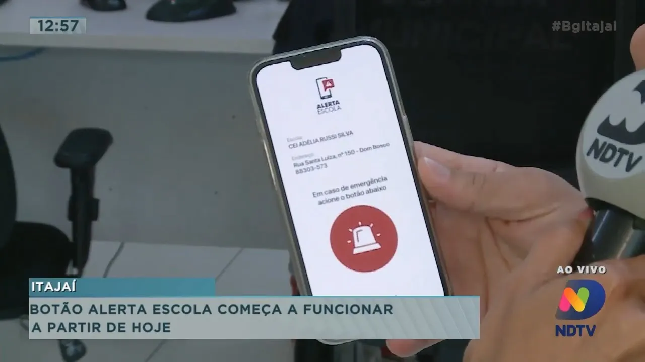 Botão alerta escola começa a funcionar a partir de hoje em Itajaí