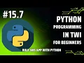 Learn Python Programming in Twi Day 15 7 - SMS sending app in Python Part 1